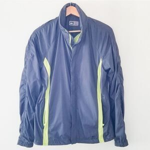 REI jacket gray and green large